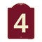Signmission Designer Series Sign W/ Number 4, Burgundy Heavy-Gauge Aluminum Sign, 24" x 18", BU-1824-22895 A-DES-BU-1824-22895 - alternate 1